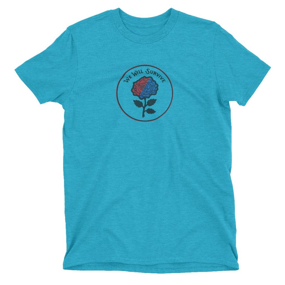 KFunk Grateful Dead inspired We Will Get By Rose Touch Stealie T-shirt